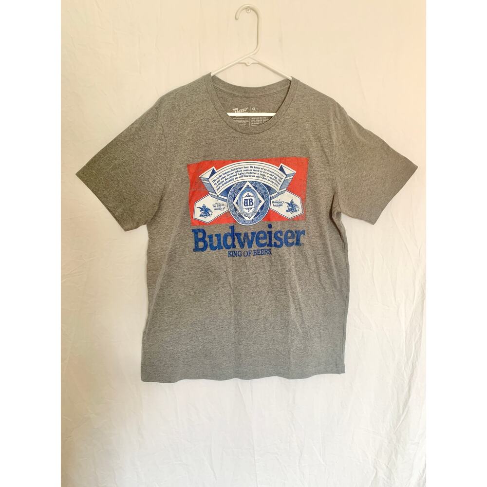 Budweiser Grey T-Shirt Men's Size XL